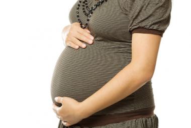 Pregnant Mom in dress